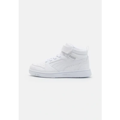 Abbildung von Puma Rebound V6 MID AC Unisex Sneaker high für Kinder, Größe: 30, White/cool light gray Schuhe