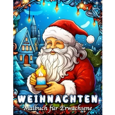 Abbildung von Malbuch für Erwachsene Weihnachten: 60 Einfache und Leichte Weihnachtsmotive Stressabbau Entspannung