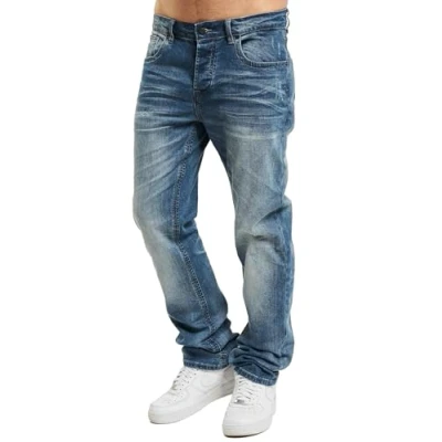 Abbildung von Brandit Herren Jeans Straight Leg, Herren, Größe: 32x34, Blue washed