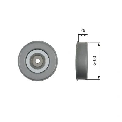 Abbildung von GATES T39245 Spannrolle FleetRunner Micro V Stretch Fit MITSUBISHI: Lancer 7 Limousine, PAJERO 2