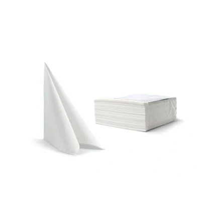Abbildung von Alvotex CHIC Airlaid 50 Servietten, Stoffähnlich, Hochwertige, Einwegserviette, Weiß, 40x40cm