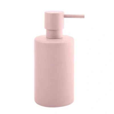 Abbildung von Spirella Seifenspender Tube mit Edelstahlpumpe Flüssigseifen Spender Porzellan 300ml Langliebig und Robust matt Rosa