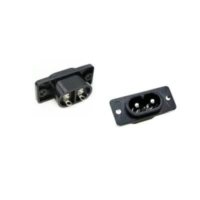 Abbildung von Aofan 2 Füße männlicher Stecker IEC320 C8 Gerätestecker Steckdose AC 250V/2.5A ( Stück )