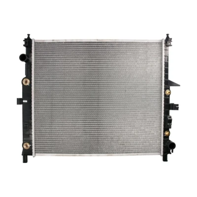 Abbildung von THERMOTEC D7M027TT Kühler, Motorkühlung für Fahrzeuge mit/ohne Klimaanlage 610 544 40 Schalt /optional Automatikgetriebe Kühlrippen gelötet