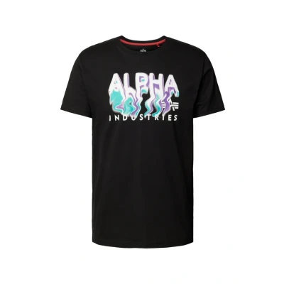 Abbildung von Alpha Industries Herren Basic T Rainbow Ref Shirt, Black, S