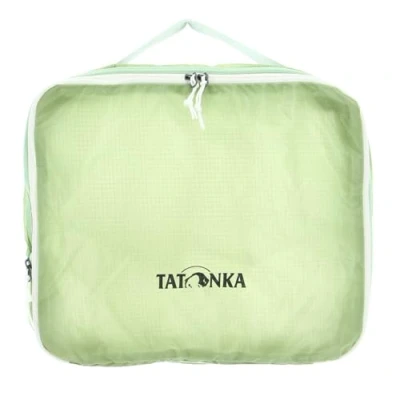 Abbildung von Tatonka Packwürfel SQZY Compression Pouch L (7L / 10L) Ultraleichte und platzsparende Packtasche mit Reißverschluss durchsichtig, komprimierbar PFC frei 29 x 25 10 cm (grün)