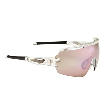 Abbildung von SWISSEYE Signal Sportbrille (100% UVA , UVB und UVC Schutz, verstellbarer Nasenbereich &amp; gummierte Bügelenden, splitterfreies Material TR90, inkl. Etui), shiny laser crystal/black