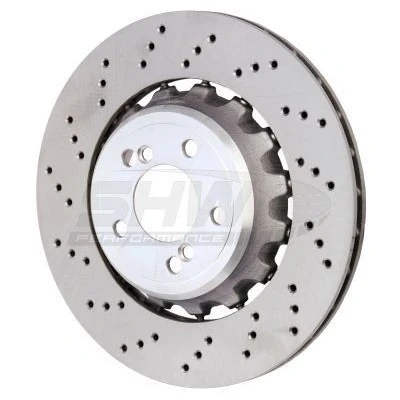 Abbildung von SHW Performance BRL44811 Bremsscheibe Hinterachse links 370 24 gelocht, innenbelüftet, Verbundbremsscheibe beschichtet hochgekohlt BMW: 3 Saloon
