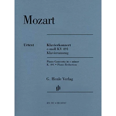 Abbildung von Klavierkonzert c moll KV 491; Klavierauszug: Instrumentation: 2 Pianos, 4 hands, Piano Concertos. Klavierauszug. (G. Henle Urtext Ausgabe)