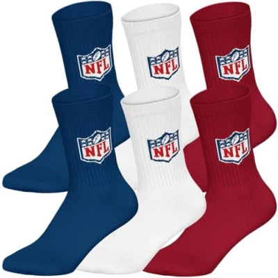 Abbildung von NFL Shield 6pk Crew Socks MGR/WHT/BLK 43/46