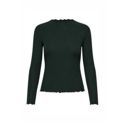 Abbildung von ONLY Onlemma HIGH NECK Langarmshirt, Damen, Größe: XL, Scarab