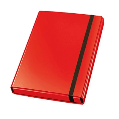 Abbildung von VELOFLEX 4443321 Sammelbox Velocolor, DIN A4, mit Gummizug, Heftbox aus Karton, glanzkaschiert, rot, 23 x 32 4 cm, 1 Stück