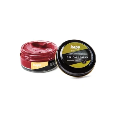 Abbildung von Kaps Schuhcreme für Glattes und Genarbtes Leder Schuhpflege Delicate Cream (162 Hellrot Light Red)
