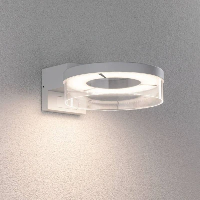 Abbildung von Paulmann 93112 LED Außenwandleuchte Capera Bewegungsmelder IP44 231mm 3000K 8 / 1x1,2W 700lm 230V Weiß Aluminium