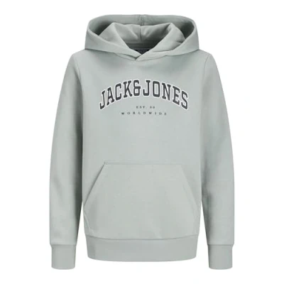 Abbildung von Jack &amp; Jones Junior Jjecaleb Varsity Kapuzenpullover für Kinder, Größe: 164, Iceberg green fit loose