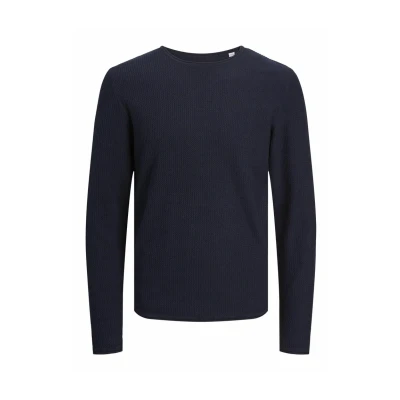 Abbildung von Jack &amp; Jones MIT Rundhals Strickpullover, Herren, Größe: Small, Mood indigo