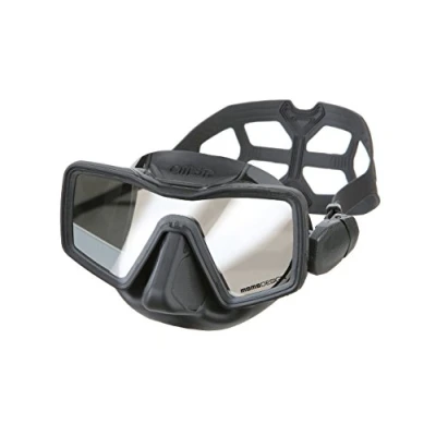 Abbildung von Omer Unisex Adult Apnoe Einglas Maske, Black Mirror Lenses, Einheitsgröße