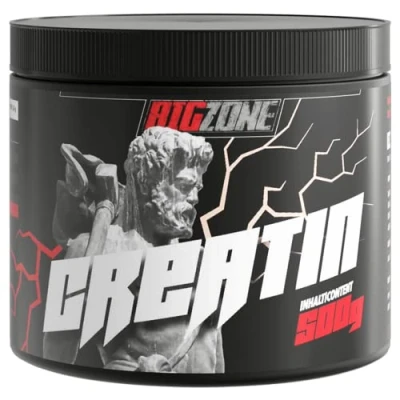 Abbildung von Big Zone Creatin Kreatin 100% Monohydrat reines Pulver Muskelaufbau/Fitness/Nahrungsergänzung GMO free Laktose und Glutenfrei (500g)