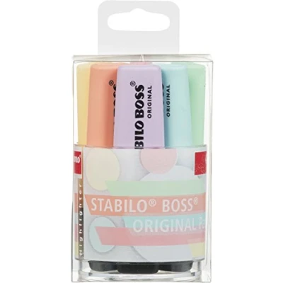Abbildung von Textmarker STABILO BOSS ORIGINAL Pastel 6er Pack mit 6 verschiedenen Farben