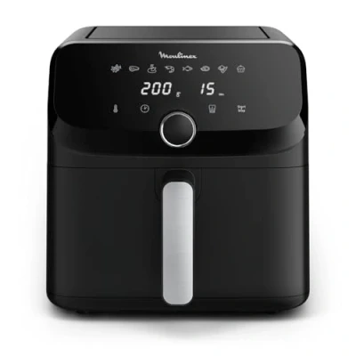 Abbildung von Moulinex EZ8558F0 Easy Mega, friteuse sans huile, air Fryer très Grande capacité de 7.5L, 8programmes prédéfinis Fritteusen (57877031), Bitte beachten Sie die Herstellerangaben, Schwarz