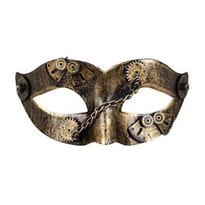 Abbildung von Boland 54521 Augenmaske Gearpunk für Steampunk Kostüme, Maske Faschingskostüme, Kostüm Zubehör Karneval, Halloween und Mottoparty