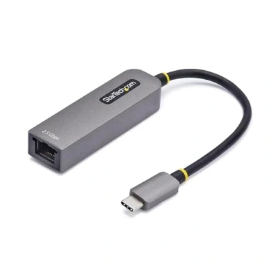 Abbildung von StarTech.com 2,5GbE USB C Ethernet Adapter, 100W PD, auf Lan RJ45 Netzwerkadapter, 3.0 NIC,Thunderbolt Kompatibel