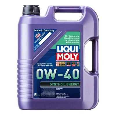 Abbildung von Liqui Moly Synthoil Energy 0W 40 5l Motoröl 9515 AUDI: Q3, A4 B8 Avant, A6 C6 VOLKSWAGEN: Golf 5, 7, Polo V Hatchback