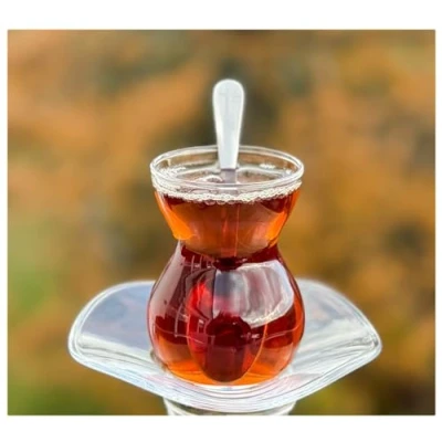 Abbildung von Topkapi 18 tlg Türkisches Tee Set Lina Sultan, 6 Teegläser, Untersetzer, Teelöffel, Komplett