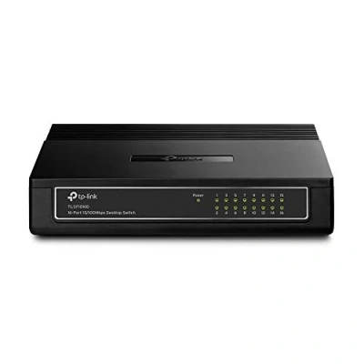 Abbildung von TP Link TL SF1016D 16 Port 10/100 Mbps Desktop Ethernet Switch/Hub, Splitter, Plug &amp; Play, no configuration required, Black