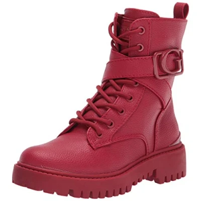 Abbildung von GUESS Damen Orana Springerstiefel, Rot/Ausflug, einfarbig (Getaway Solids), 38 EU
