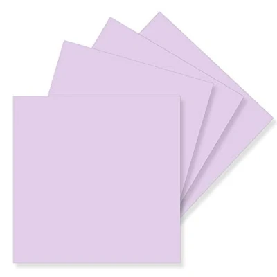 Abbildung von 50 Einzel Karten Quadratisch 15 x cm in Flieder 240 g/m² blanko Bastel Karten, Postkarten, Bastelkarton Ton Papier Qualität