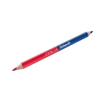 Abbildung von Pelikan 810838 Buntstifte (dick, dreieckig) 1 Stück zweifarbig rot und blau