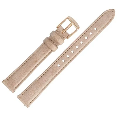 Abbildung von Fossil Uhrenarmband, 14 mm, Leder, Beige, ES 3487 LB ES3487, Uhrband, Riemen