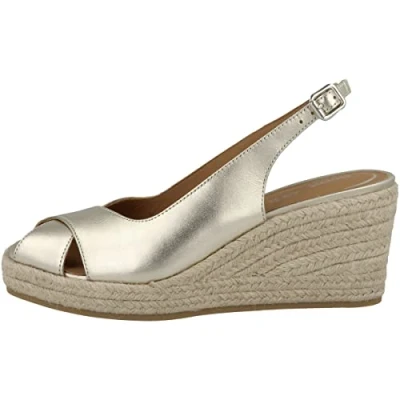 Abbildung von Geox Damen D PANAREA Espadrille Wedge Sandal, LT Gold, 39.5 EU