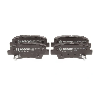 Abbildung von BOSCH 0 986 494 908 Bremsbelagsatz Low Metallic mit integriertem Verschleißwarnkontakt HYUNDAI: i30 II Hatchback, Tucson, Estate