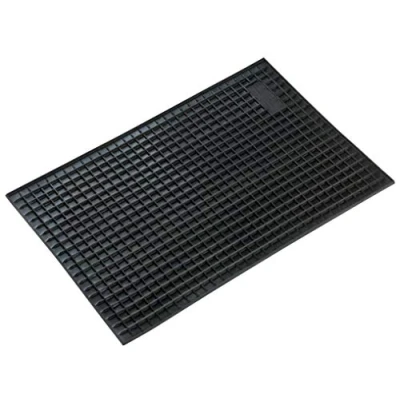 Abbildung von WALSER zuschneidbare Antirutschmatte 41x28 cm, vielfältig einsetzbare Gummimatte für Auto/Garage/Haushalt, rutschfeste Gummi Fussmatte Auto, Außenbereich, Auto schwarz