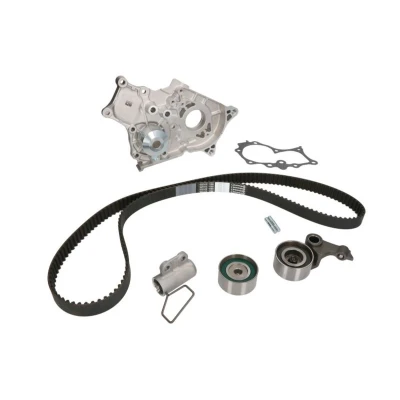 Abbildung von HEPU PK77721 Wasserpumpe + Zahnriemensatz mit Spanndämpfer, Spannrolle 178 TOYOTA: Previa / Estima II, RAV4 II Off Road, Corolla IX Hatchback
