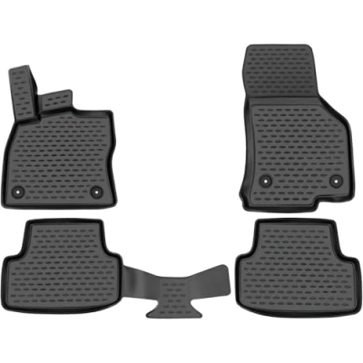 Abbildung von Element Passgenaue Premium 3D Gummimatten Fussmatten passend für SEAT Arona ab 2017, Ibiza V Volkswagen Polo VI Taigo 2023, Schwarz