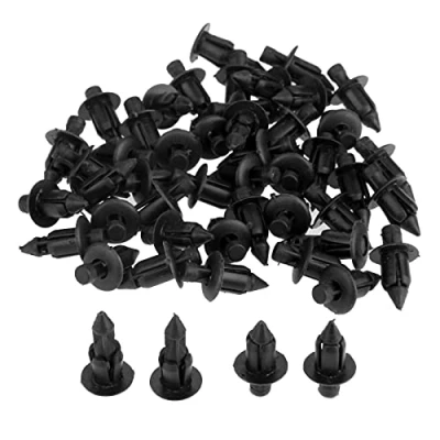 Abbildung von Mtsooning Universal Auto Halterungs Clips, 6 mm, Kunststoff Nieten, Zierleisten Ersatz für Honda, Yamaha, Suzuki, Kawasaki, 50 Stück