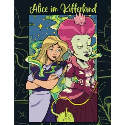 Abbildung von Alice im Kifferland: Das Stoner Malbuch für Erwachsene Geschenke Kiffer zum Ausmalen, Entspannen und Stressabbau