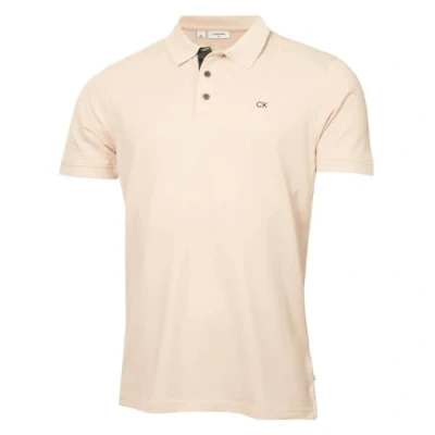 Abbildung von Calvin Klein Herren Campus 3 Knopf Kragen Polo Hemd Steintarn L