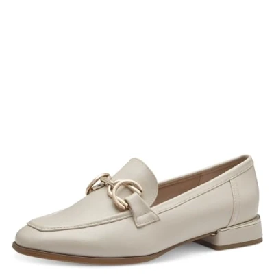 Abbildung von MARCO TOZZI Damen Loafer mit Absatz Elegant Vegan, Beige (Cream), 38 EU