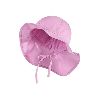 Abbildung von Sterntaler Kinder Sonnenhut mit Bindeband Mädchen Kinderhut UV Sonnenschutz 50+ aus Bio Popeline Schirmmütze Nacken bietet optimalen blütenrosa, 51