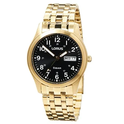 Abbildung von LORUS Herren Analog Quarz Uhr mit Metall Armband RXN76DX9