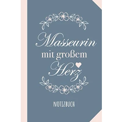 Abbildung von Masseurin mit großem Herz: Notizbuch als Geschenk für eine A5 / liniert Geschenke zum Geburtstag oder Weihnachten
