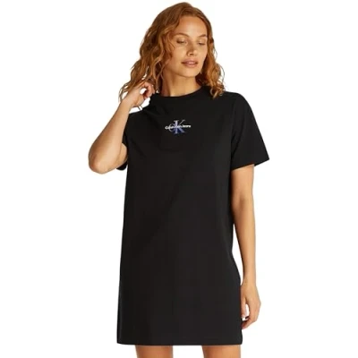 Abbildung von Calvin Klein Jeans Gradient Monologo TEE Dress Jerseykleid, Damen, Größe: XS, Black