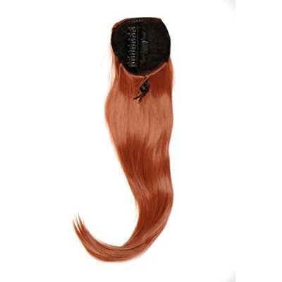 Abbildung von WIG ME UP Haarteil voluminös glatt fallend Zopf/Pferdeschwanz Mini Butterfly Klammer Gummizug ca. 60 cm Kupferrot WK06 350