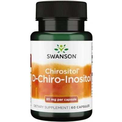 Abbildung von Swanson, D Chiro Inositol, 85mg, 60 Kapseln, Laborgeprüft, Sojafrei, Glutenfrei, Ohne Gentechnik