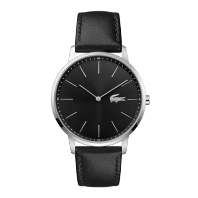 Abbildung von Lacoste Analog Quarzuhr für Herren mit Schwarzes Lederarmband 2011016
