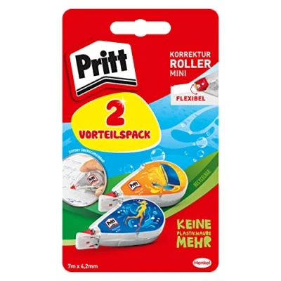 Abbildung von Pritt Korrekturroller Flex Design Motiv Set, Mini Format, premium Korrekturband sofort überschreibbar, mit flexibler Spitze, Bandbreite: 4.2 mm, Bandlänge: 7 m, 9H PRB22